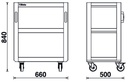 Carrello a 3 ripiani per arredo officina C45PRO 2.0 Beta C45PRO 2.0 T3