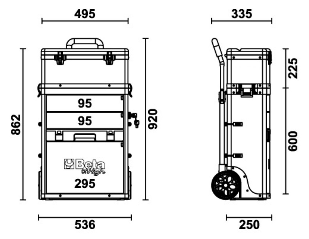 Carrello vuoto Beta C41H-O