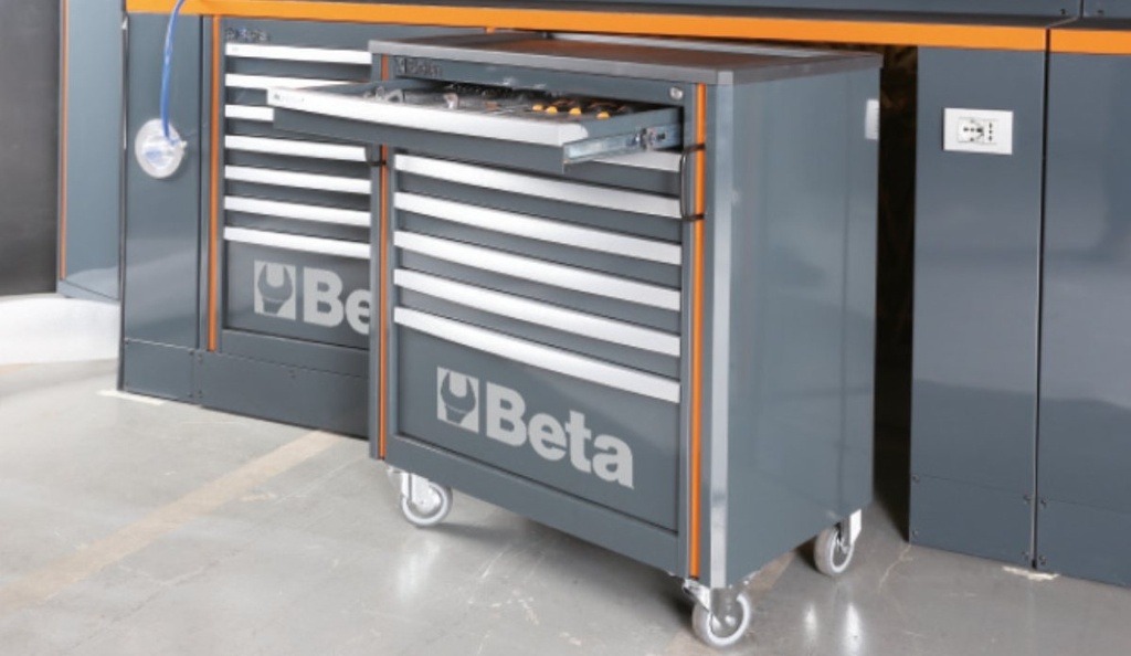 Cassettiera mobile con 7 cassetti per arredo officina Beta C55C7