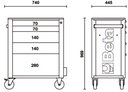Cassettiera porta attrezzi con 5 cassetti Beta RSC24/5-R