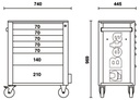 Cassettiera porta attrezzi con 7 cassetti Beta RSC24/7-G
