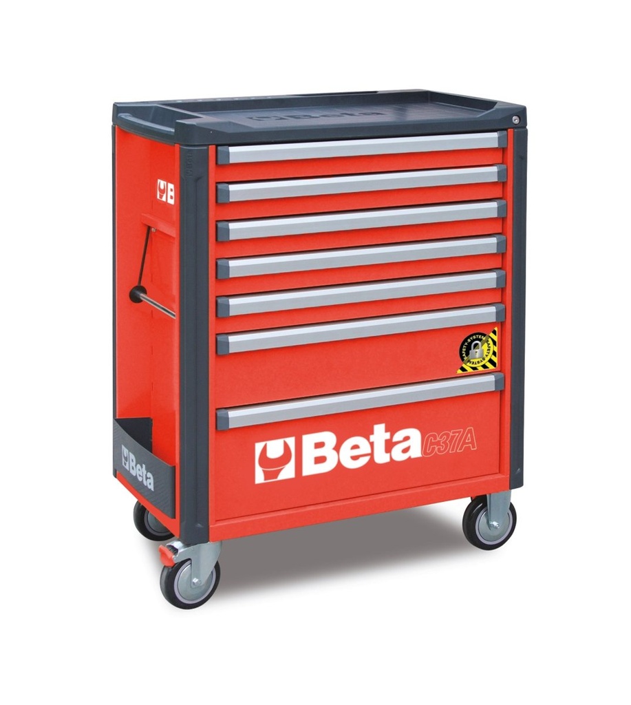 Cassettiera porta attrezzi con 7 cassetti e sistema antiribaltamento Beta C37A/7-R