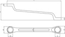 Chiavi poligonali doppie curve profonde cromate Beta 90 32X36