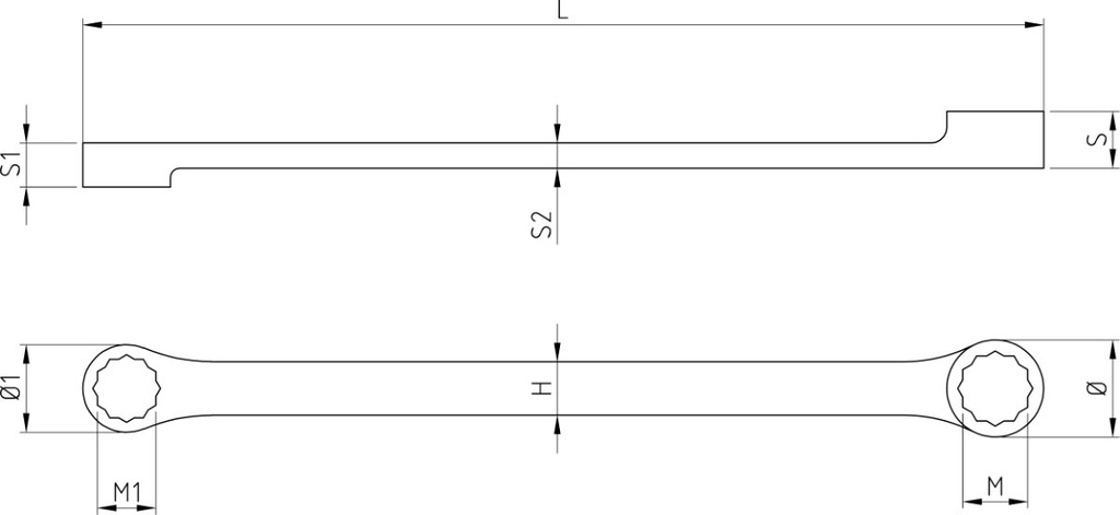 Chiavi poligonali doppie diritte extralunghe Beta 88 12X14