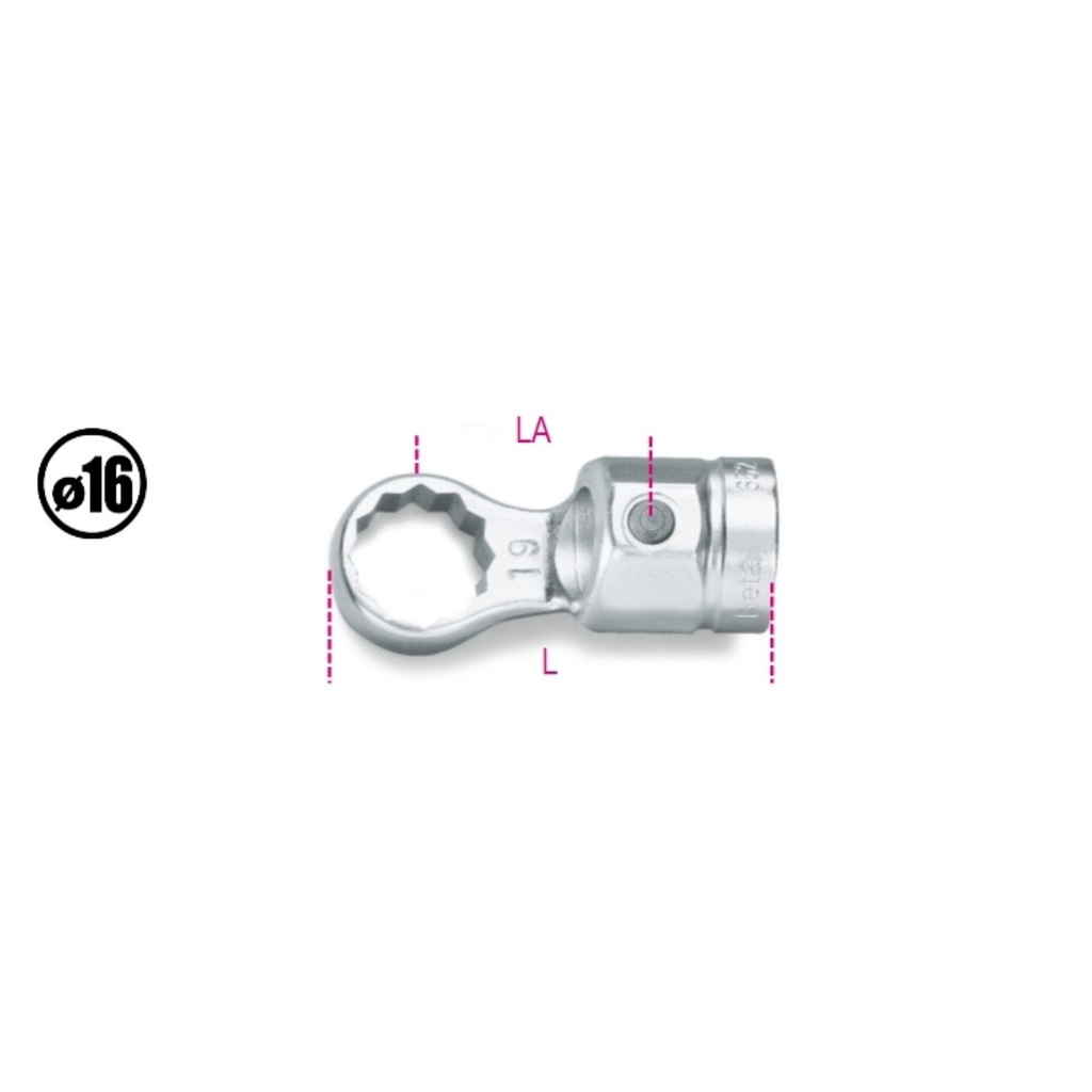 Chiavi poligonali per barre dinamometriche Beta 652 26