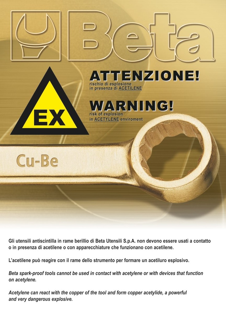 Chiavi poligonali semplici antiscintilla Beta 89BA 24