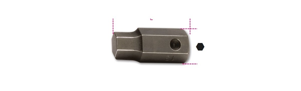 Inserti Macchina maschio esagonale attacco 16 mm fosfatati Beta 727/ES16 17