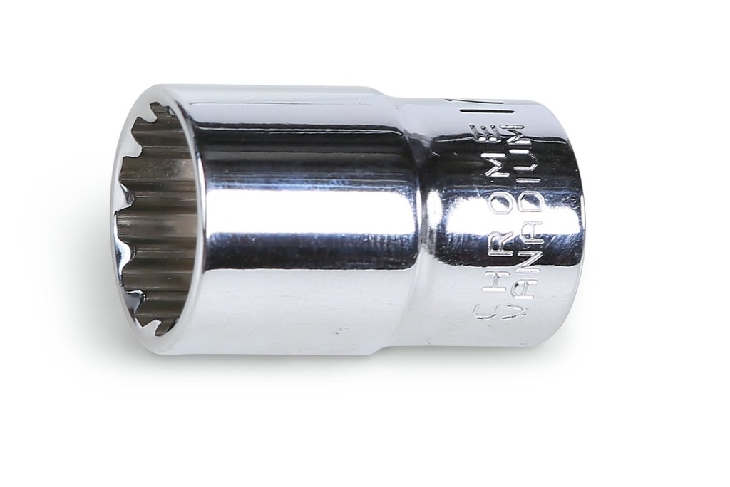 Chiavi a bussola a mano con attacco quadro femmina 1/2" bocca multimpronta, cromate Beta 920U 19