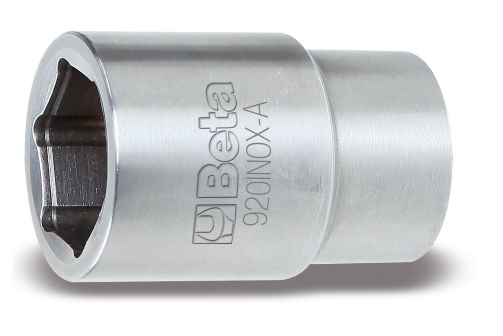 Chiavi a bussola con attacco quadro femmina 1/2" bocca esagonale, in acciaio inossidabile Beta 920INOX-A 14