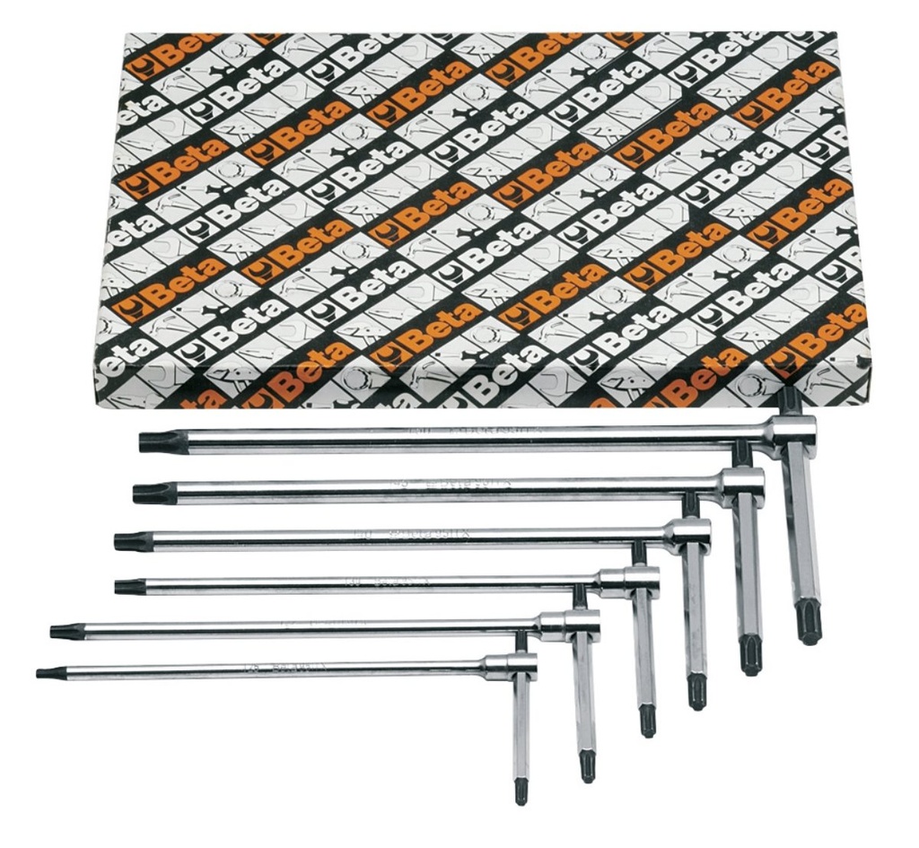 Serie di 6 chiavi maschio piegate per viti con impronta Torx(R) (951TX) Beta 951TX/S6