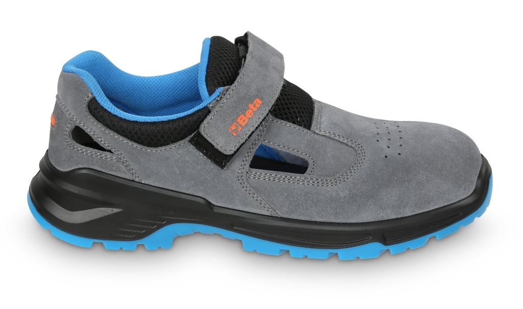 Sandali BASIC PLUS in pelle scamosciata con chiusura a strappo Beta 7201BP 44