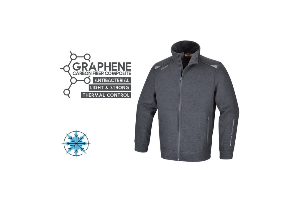 Felpa con zip lunga in graphene Beta 7644GG S