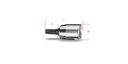 Beta 900PT – Chiavi a bussola a mano a giravite per viti con impronta pentalobata con attacco quadro femmina 1/4" cromate - inserti bruniti