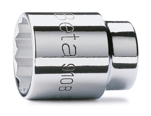 Beta 910B – Chiavi a bussola a mano con attacco quadro femmina 3/8" bocca poligonale, cromate