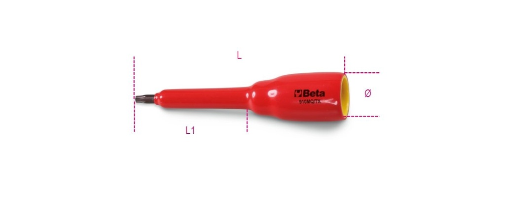 [009100641] Chiavi a bussola a giravite maschio per viti con impronta Torx® con attacco quadro femmina 3/8" Beta 910MQ-TX 15
