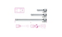 Beta 910AN – Prolunghe a mano con attacchi quadri maschio e femmina 3/8" angolari cromate