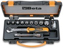 Beta 910.../C10 – Assortimento di 10 chiavi a bussola a mano e 2 accessori in cassetta di lamiera