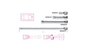Beta 920AN – Prolunghe a mano con attacchi quadri maschio e femmina 1/2" angolari, cromate