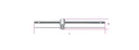 Beta 920/42 – Quadro maschio 1/2" con spina scorrevole cromato