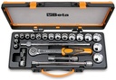 Beta 920AS/C17X – Assortimento di 17 chiavi a bussola a mano poligonali e 5 accessori in cassetta di lamiera