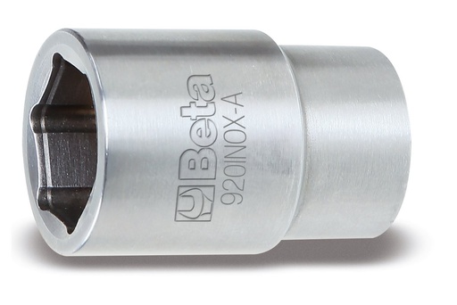 Beta 920INOX-A – Chiavi a bussola con attacco quadro femmina 1/2" bocca esagonale, in acciaio inossidabile