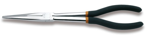 Beta 1009L/A – Pinza a becchi mezzotondi lunghissimi diritti zigrinati, per impieghi speciali manici ricoperti con 2 strati di PVC antiscivolo