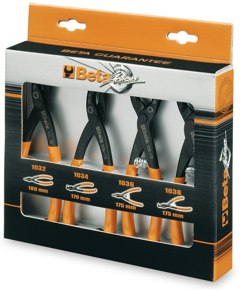 [010310000] Serie di 4 pinze per anelli elastici di sicurezza Beta 1031/S4