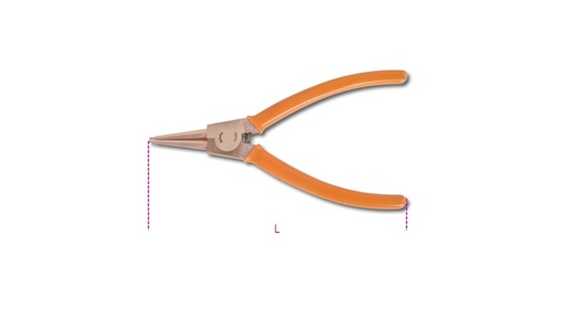 Beta 1036BA – Pinze a becchi diritti antiscintilla per anelli elastici di sicurezza, per alberi manici ricoperti in PVC