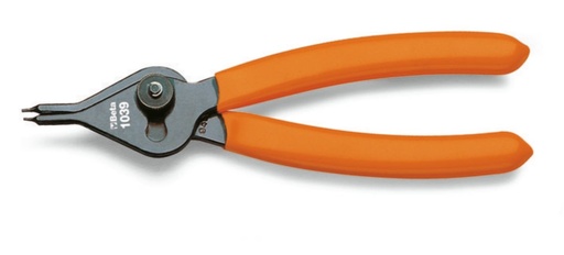 Beta 1039 – Pinza reversibile a becchi diritti per anelli elastici di sicurezza per fori e alberi, manici ricoperti in PVC