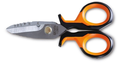 Beta 1128BSX – Forbici per elettricisti in acciaio inox con profili a fresa graduata