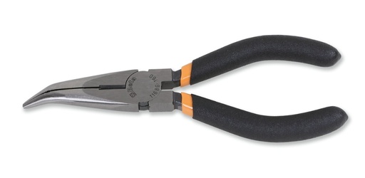 Beta 1168G – Pinze a becchi mezzotondi lunghissimi piegati zigrinati manici ricoperti con 2 strati di PVC antiscivolo finitura industriale