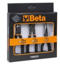 Beta 1169G/D3 – Assortimento di 1 pinza universale, 1 pinza becchi mezzotondi lunghi e 1 tronchese, con 2 strati di PVC antiscivolo con finitura industriale