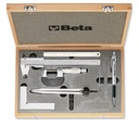 Beta 1685/C7 – Assortimento di 7 strumenti per misurare e tracciare (art. 1650, 1658/25, 1670, 1680C, 1682, 1688BC) in cassetta