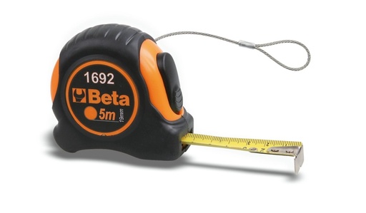 Beta 1692HS – Flessometri cassa bimateriale in ABS antiurto nastro in acciaio classe di precisione II H-SAFE