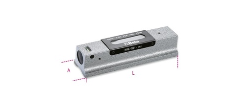 Beta 1699L – Livella lineare di precisione in ghisa con base prismatica rettificata a 2 fiale infrangibili in astuccio di legno