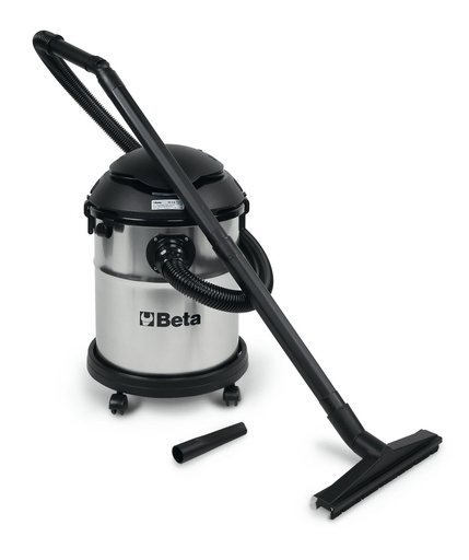 Beta 1870I – Aspiratore 20 litri per solidi e liquidi, bidone in acciaio INOX