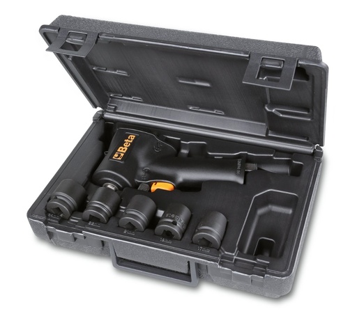 Beta 1927XM/K5 – Assortimento di un avvitatore reversibile compatto e cinque bussole Macchina, in valigetta di plastica