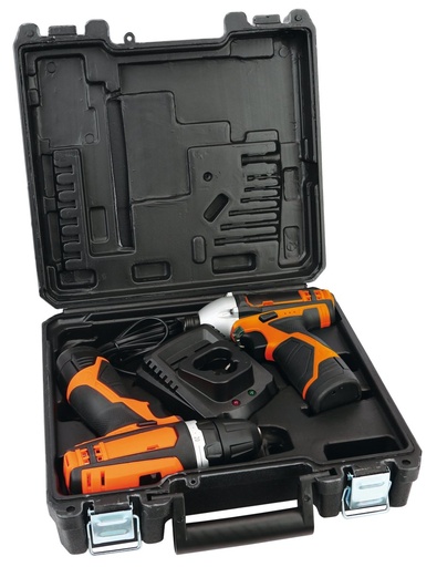 Beta 1972/K12V-COMBO – Kit 12V trapano avvitatore ultracompatto + avvitatore ad impulsi 1/4" HEX