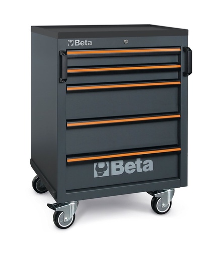 Beta C45PRO 2.0 C5 – Cassettiera mobile con 5 cassetti per arredo officina C45PRO 2.0