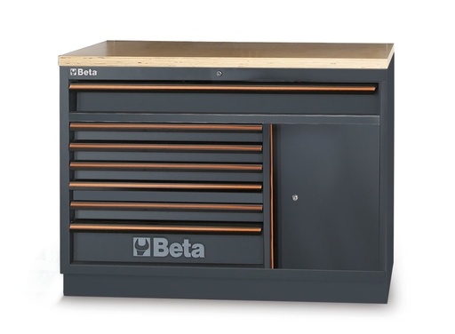 Beta C45PRO 2.0 M7A/W – Modulo fisso con 7 cassetti per arredo officina C45PRO 2.0