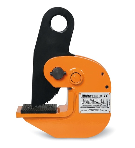 Beta 8135H – Pinza per sollevamento orizzontale di superfici piane con durezza max 30HRC/300HB