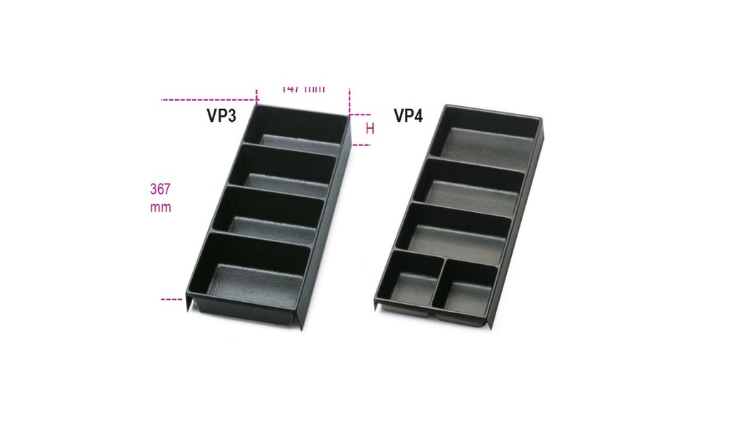 [088880354] Termoformato rigido in ABS con vaschette portaminuterie per cassettiere e carrelli Beta VP4