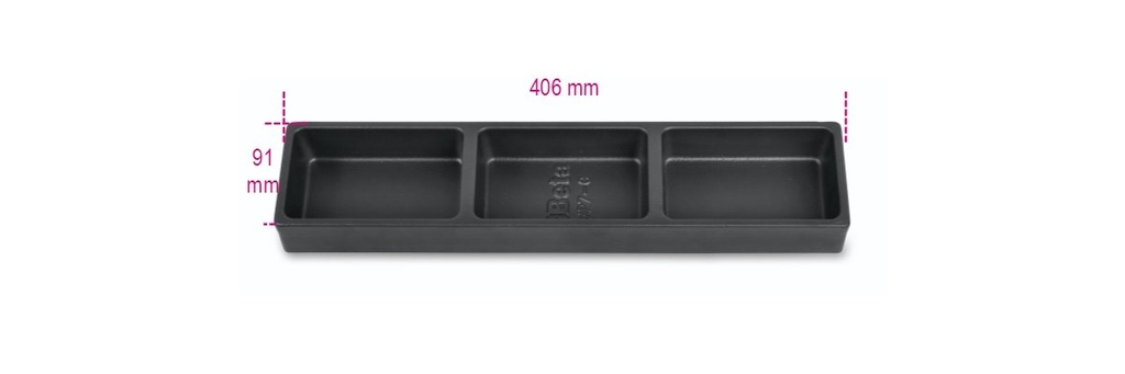 [088880361] Termoformato rigido con 3 vaschette portaminuterie per cassettiere mobili C45PRO 2.0 Beta VP7-C