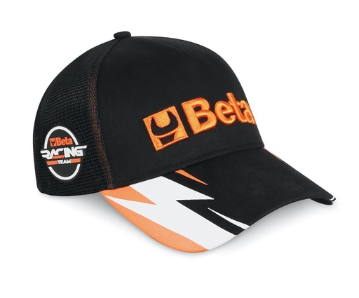 Beta 9525TR – Cappellino Beta trucker nero con visiera curva