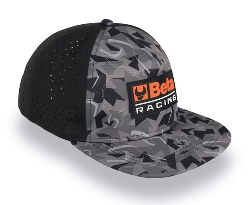 Beta 9525CM – Cappellino Beta racing camouflage con visiera piatta.