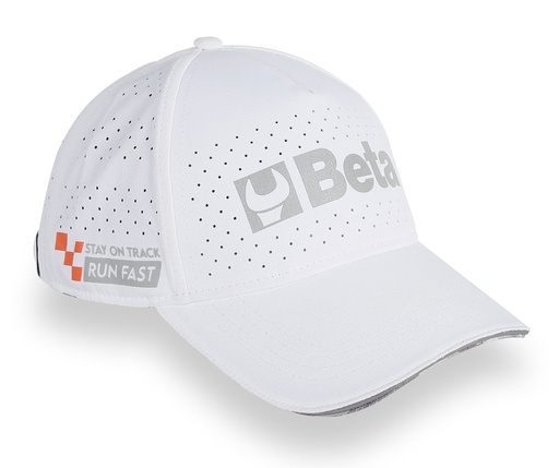 Beta 9525WB – Cappellino Beta da baseball bianco con visiera curva