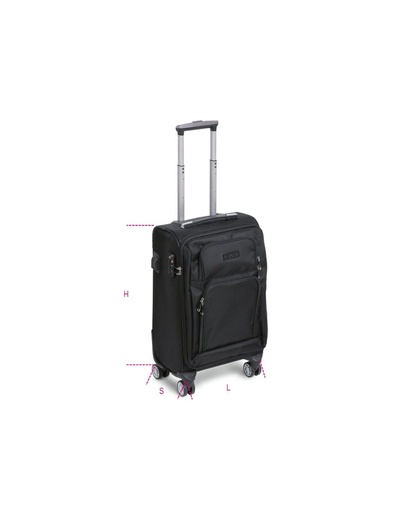 Beta 9544C – Trolley dimensioni formato cabina con 4 ruote doppie, lucchetto TSA, porta USB + jack 3,5 mm