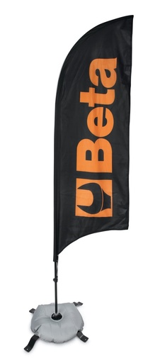 Beta 9561B 2,50 – Bandiera a vela mt 2,50x0,50 con asta e basamento
