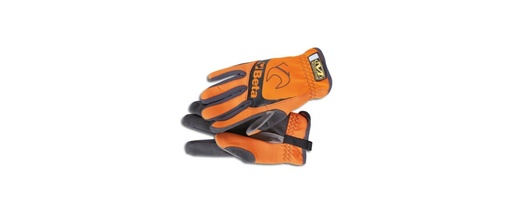 Beta 9574O – Guanto da lavoro, con polsino elastico elasticizzato, pollice ed indice rinforzati, in pelle sintetica che consente l'uso di dispositivi touchscreen