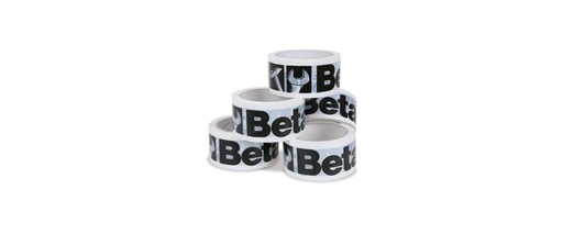 Beta 9589B/36 – Confezione da 36 rotoli di nastro adesivo per imballo, logo Beta, bianco